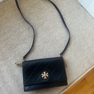 Tory Burch Black Quilted Leather Crossbody